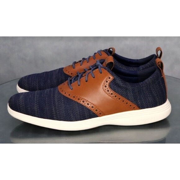 Cole Haan Grand Tour Men\'s Knit Oxfords Casual Shoes Size 8 Blue Tan main image 9